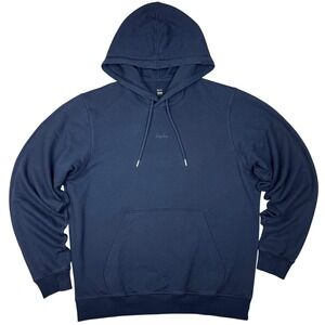 Rapha Hoodie Sweatshirt Mens Medium Navy Blue Organic Cotton Pullover Athleisure